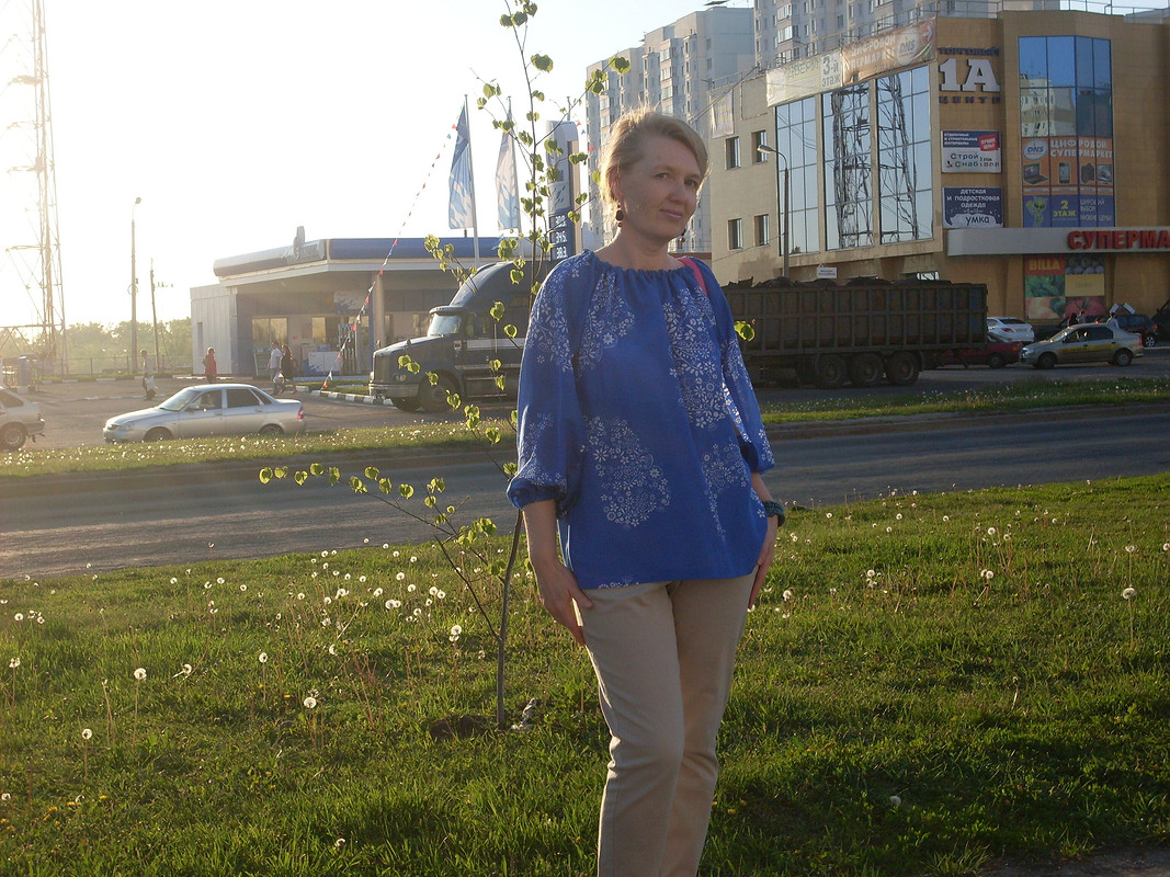 Васильковая блузка от Лариса Тишакова