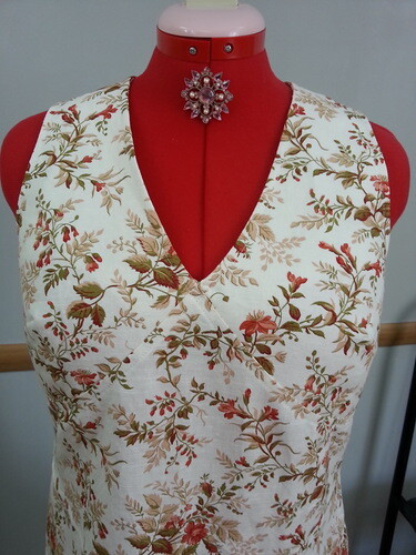 Льняное платье в цветочек от verabrilina