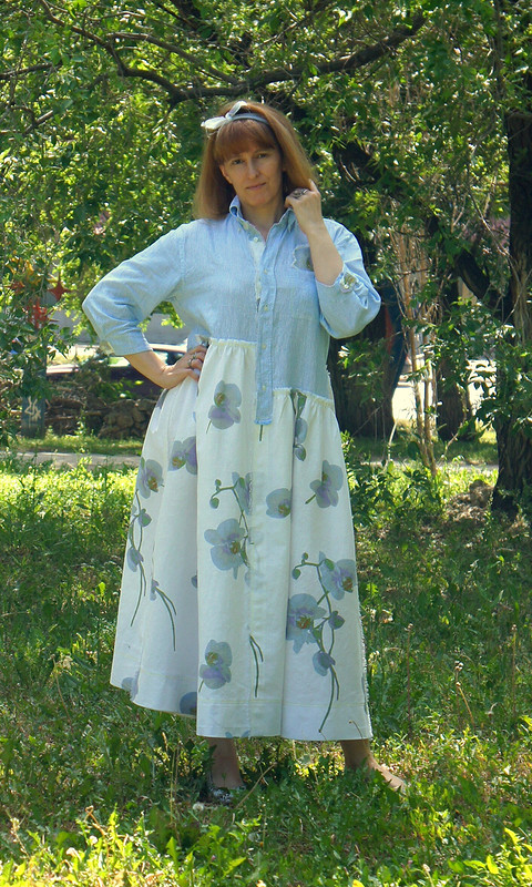 БОХО-платье с орхидеями от 09cherry69