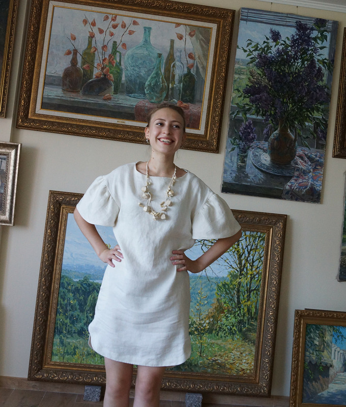 Платье «Белый лён» от vasya85