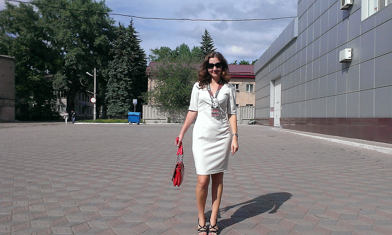 Белое платье от Лямочка