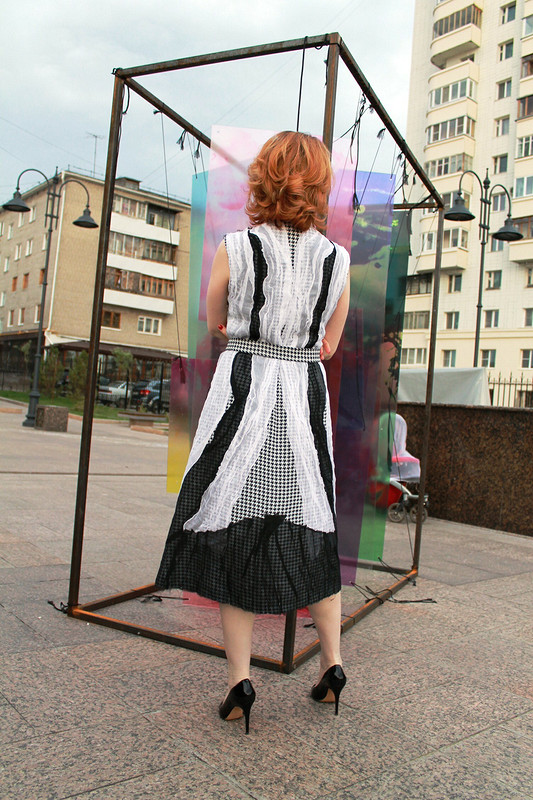 Платье-рубашка «Чёрное и белое» от Bottega Veneta. от stepzlatik
