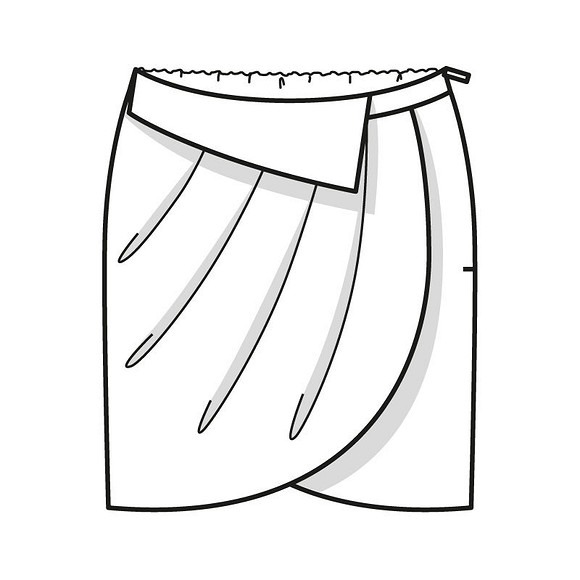 Шелковая юбка, бесплатная выкройка Grasser №669