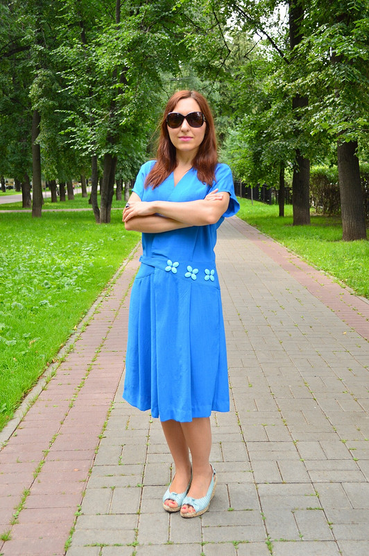 Голубое платье с запахом от Talents Sister