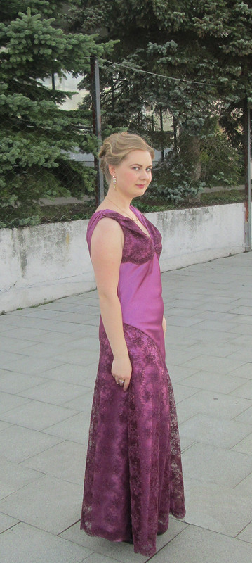 Пурпурное платье на выпускной от Annet666