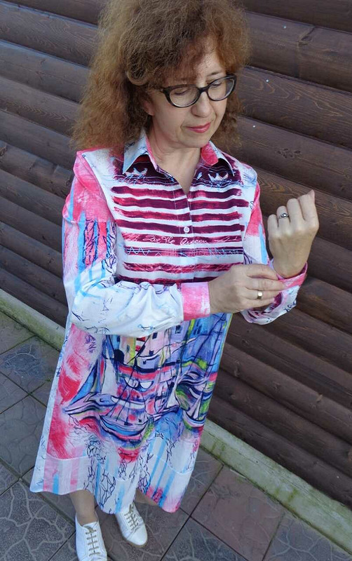 Платье-рубашка из купона от Ирина кудряшка