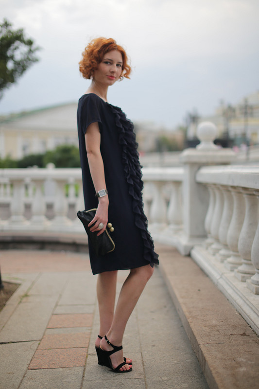Платье с рюшечками от Вера Волхонская