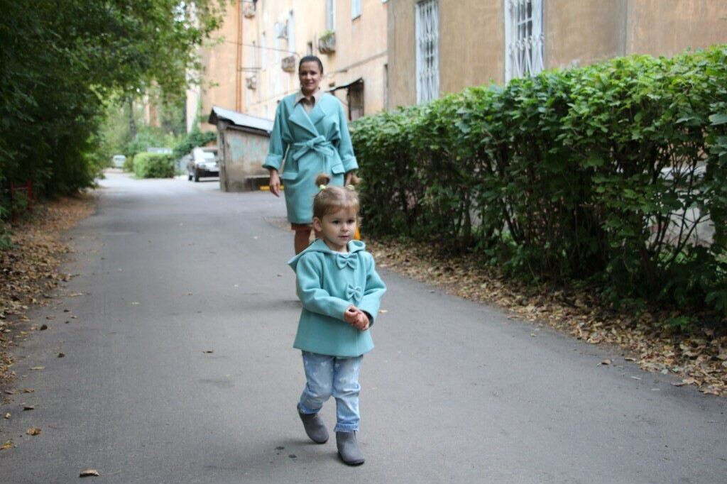 Family Look! Бирюзовое пальто от Танюшка Сергеевна