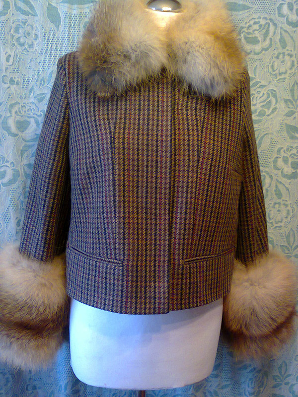 Пиджак с лисьим мехом от Lina