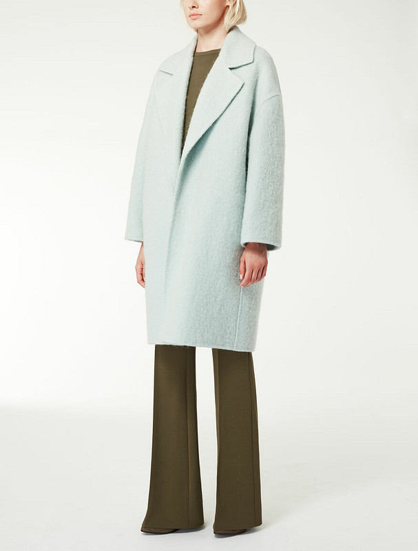 Отчет о пальто из ткани Дабл (двуслойной). Пальто без подкладки с потайными швами c карманом Max Mara от светлана