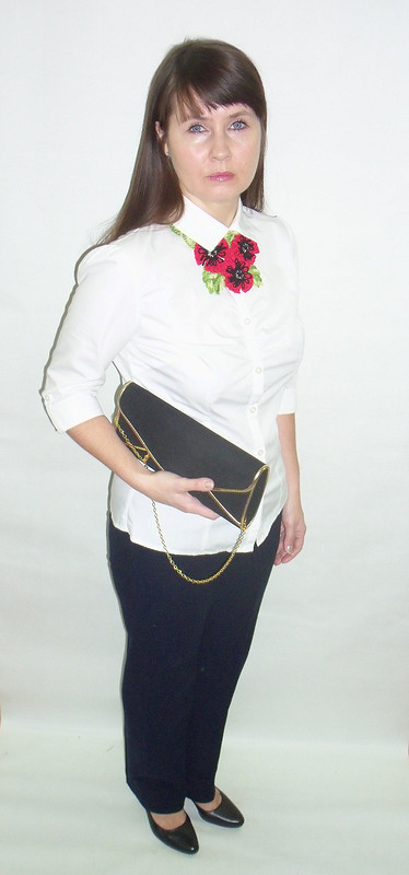 Брючный костюм и коллекция цветочных галстуков от Valeria0128