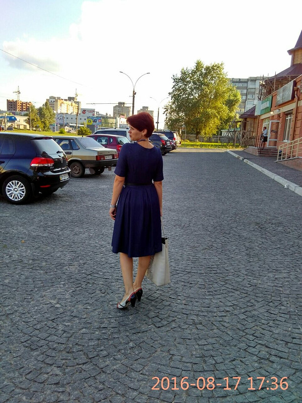Платье цвета деним от yuliy-shaposhnikova