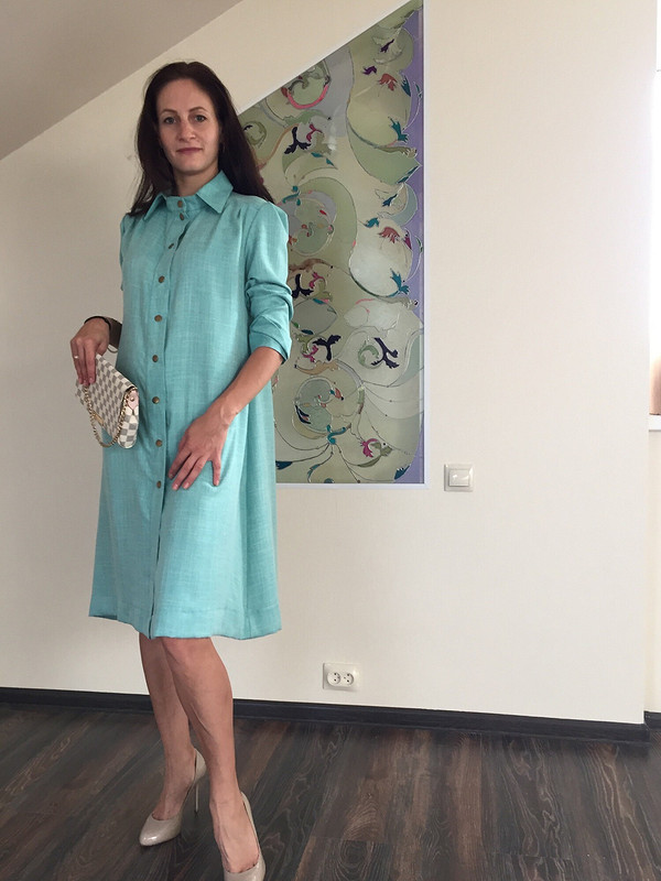 Платье- рубашка с расклешенным низом от Viktoria_Sokova