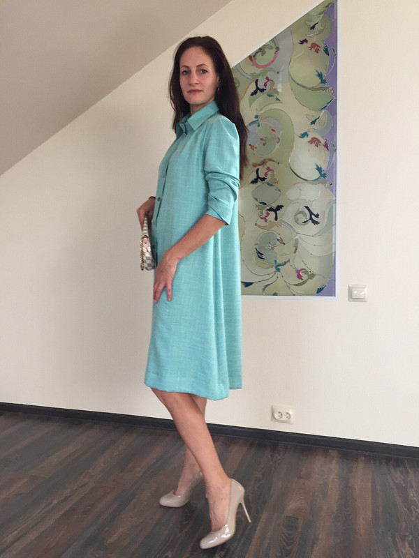 Платье- рубашка с расклешенным низом от Viktoria_Sokova