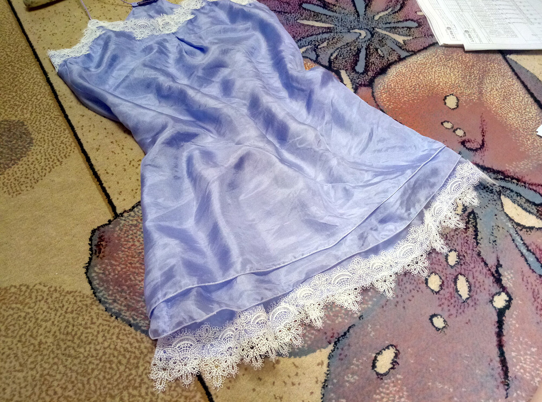 Шелковое трехслойное платье с кружевом от Olga_yalo