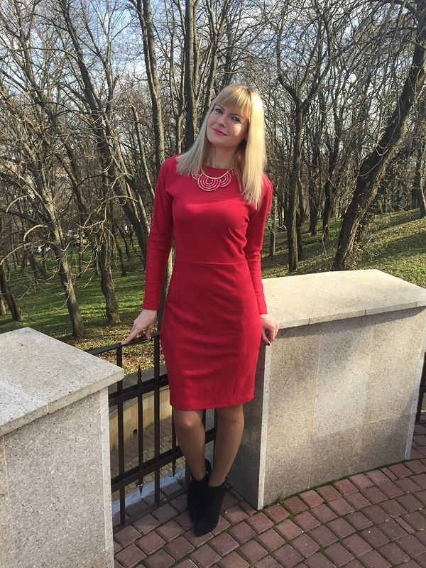 Красное платье от lesenok666