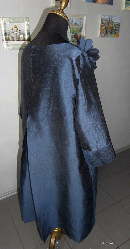 Платье шёлковое синее 2 от rusinova