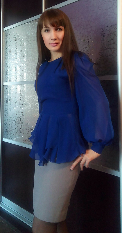 Блузка синяя от Nadin-knb