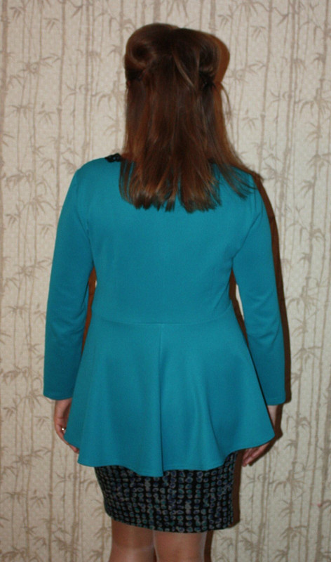 Блузка с баской и юбка трикотажный комплект от Sola79
