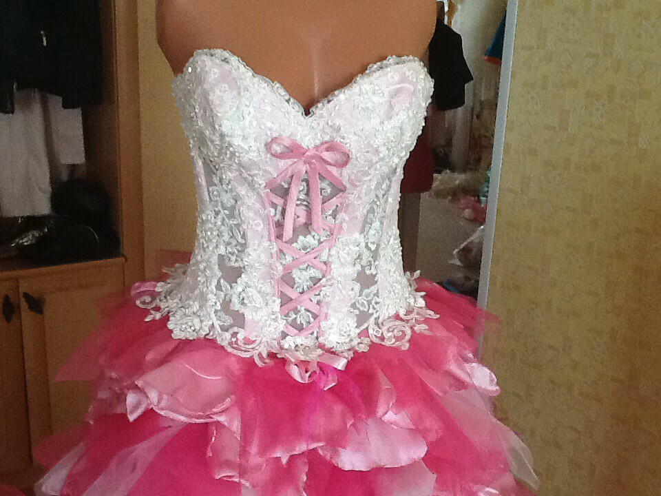 Розовое платье от elenakru4kova