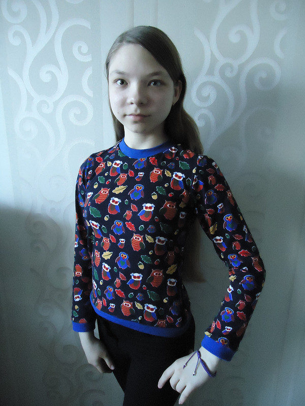Пуловер с совятами от Ann_B