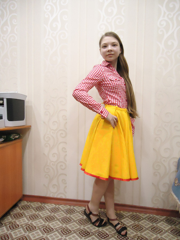 Яркая юбка со складками от Ann_B