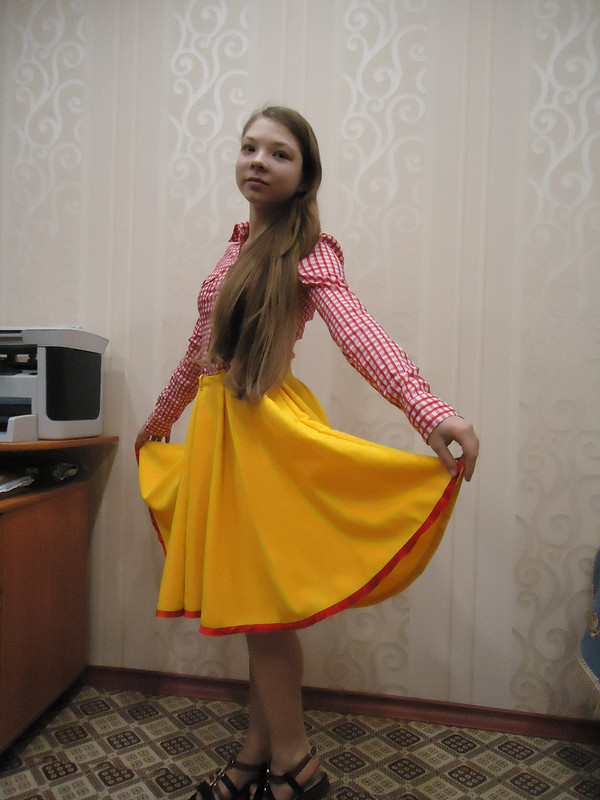 Яркая юбка со складками от Ann_B