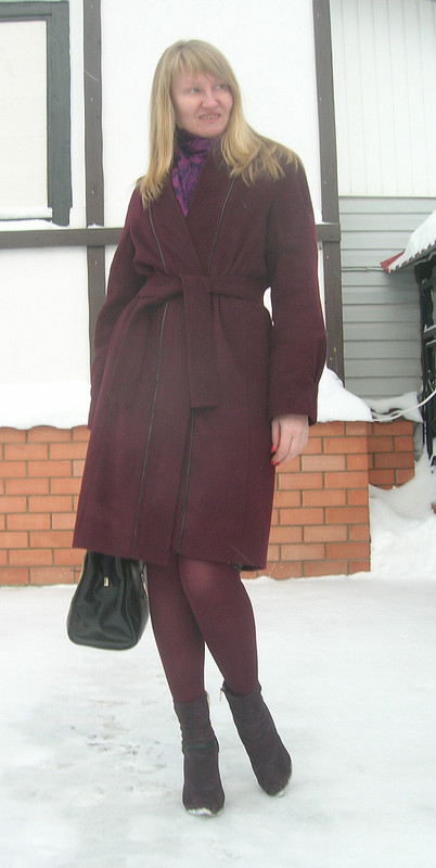 Пальто цвета марсала от Светлана Полушина