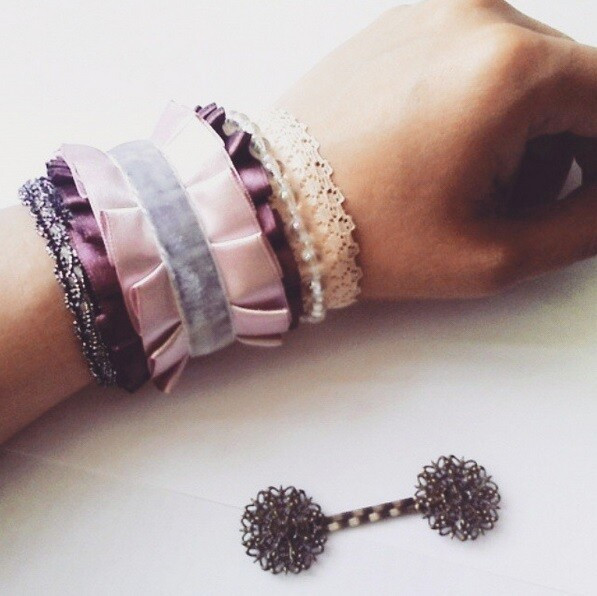 Комплект браслетов в викторианском стиле от Diana_Ilina