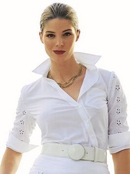 Блуза с асимметричной застежкой №111