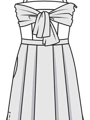 Платье-корсаж с бретелью-петлей