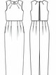 Платье-футляр с двойным лифом №130 — выкройка из Burda 12/2013