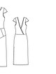 Платье с глубоким V-образным вырезом сзади №5 В — выкройка из Burda. Шить легко и быстро 1/2015