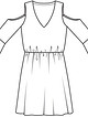 Платье с V-образным вырезом №4 В — выкройка из Burda. Шить легко и быстро 1/2016