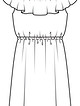 Платье с вырезом кармен №3 С — выкройка из Burda. Шить легко и быстро 1/2016