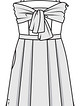 Платье-корсаж с бретелью-петлей №2 А — выкройка из Burda. Шить легко и быстро 1/2016