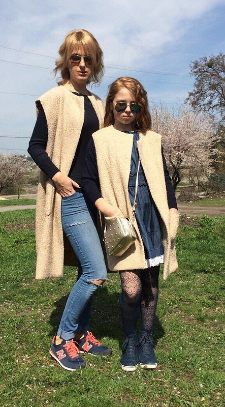 Модный жилет для мамы и дочки от yulia_sha