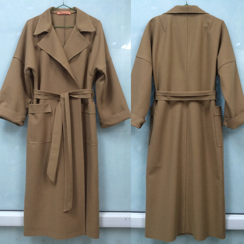 Пальто-халат из сукна от Kima
