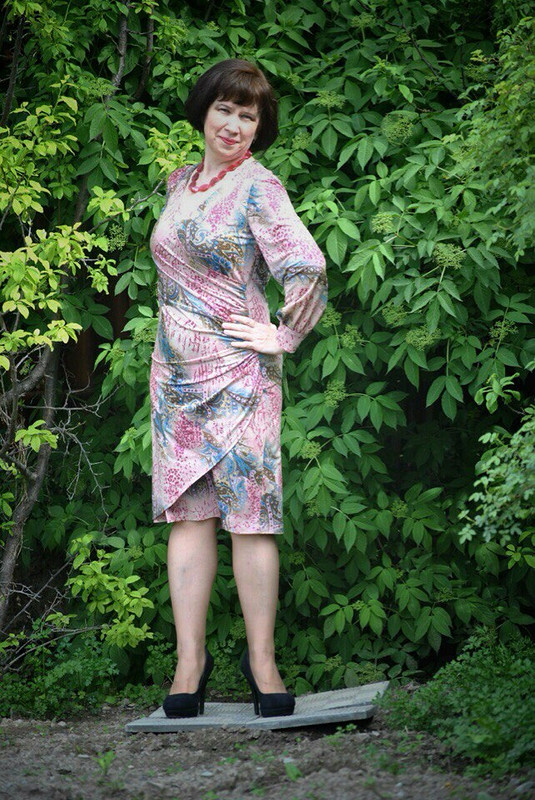 Платье с асимметричной драпировкой от Olga_kz