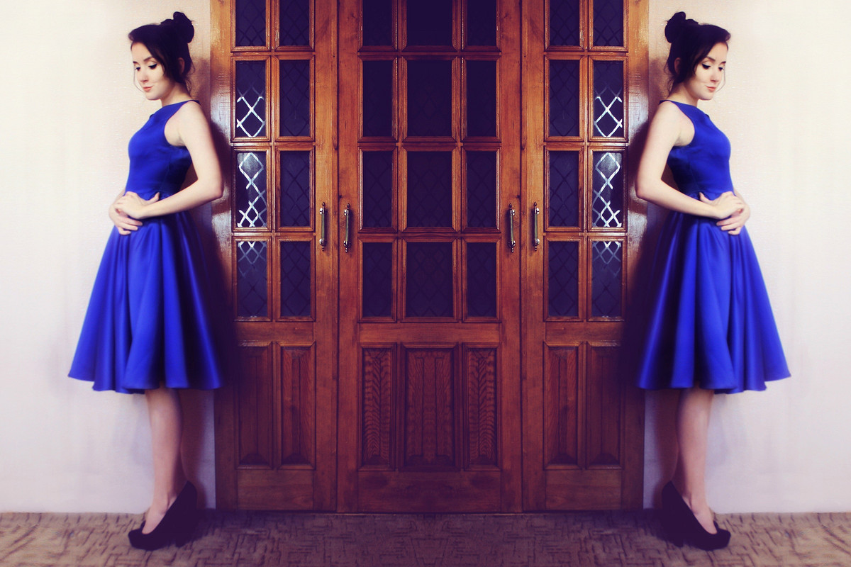 Синее платье от chigarkova