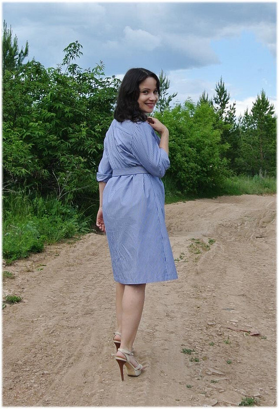 Платье-рубашка в полоску от Эльвира Гараева