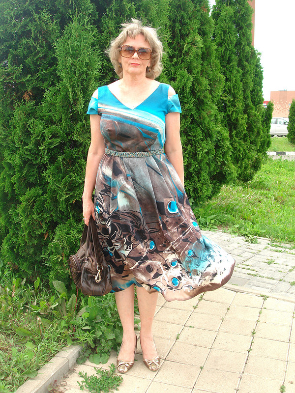 Платье с интересными рукавчиками от Марина Вл