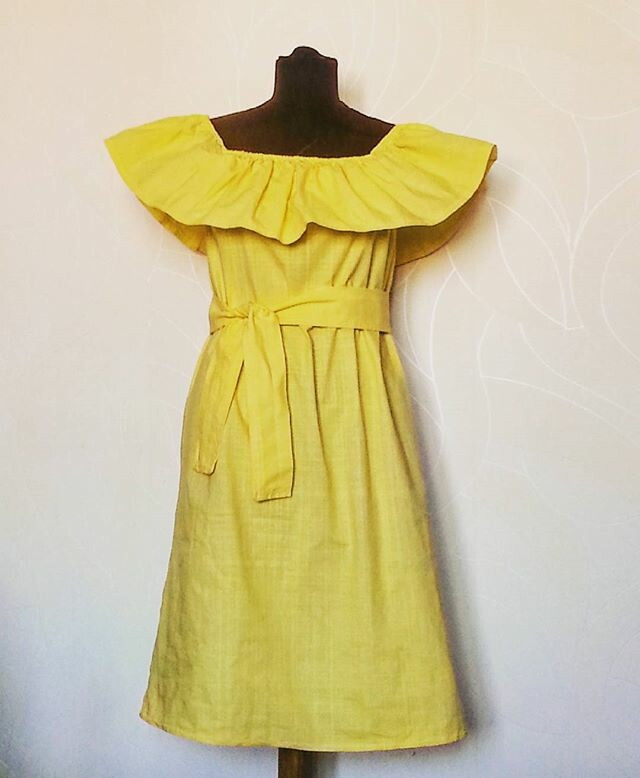 Лимонное платье с воланом от Lana_Morkovka