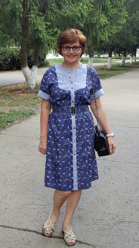 Платье с плетеным пластроном от Olga-A