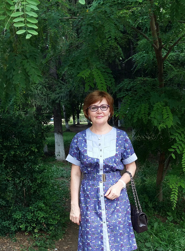 Платье с плетеным пластроном от Olga-A