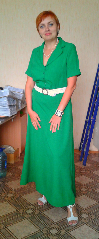 Зеленое платье от Elena Borovskix