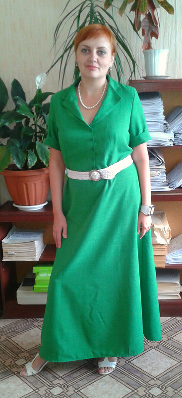 Зеленое платье от Elena Borovskix