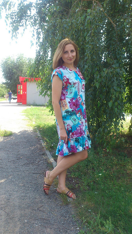 Платье с оборкой от Елена Шабанова