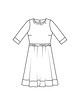 Платье с рукавами 3/4 №2 B — выкройка из Burda. Шить легко и быстро 2/2016