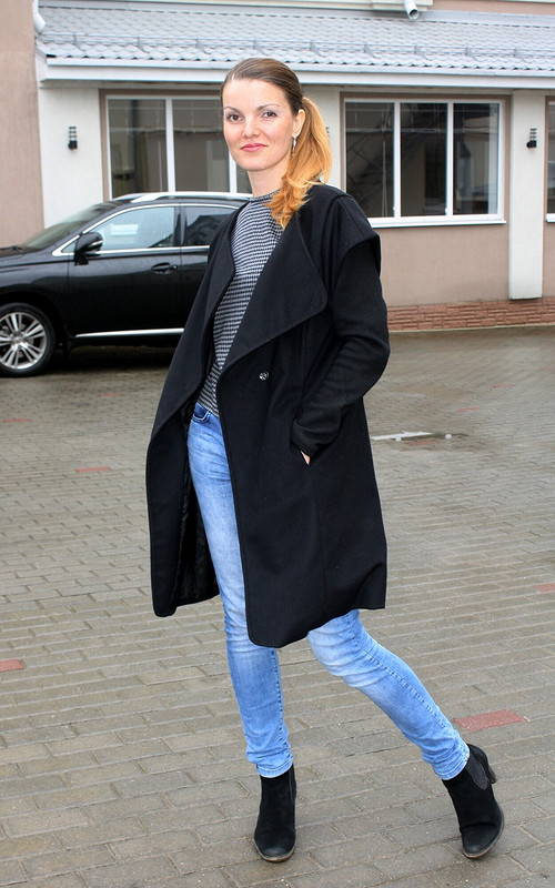Пальто с трикотажными рукавами от NatalyaKuzovkina